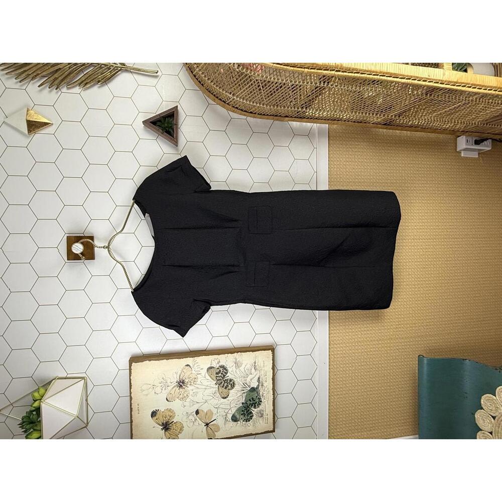 Dorothee Schumacher Crew Neck Fitted Pocket Black Dress Mini - Size - Medium